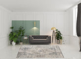 8' x 10' Gray Medallion Power Loom Area Rug